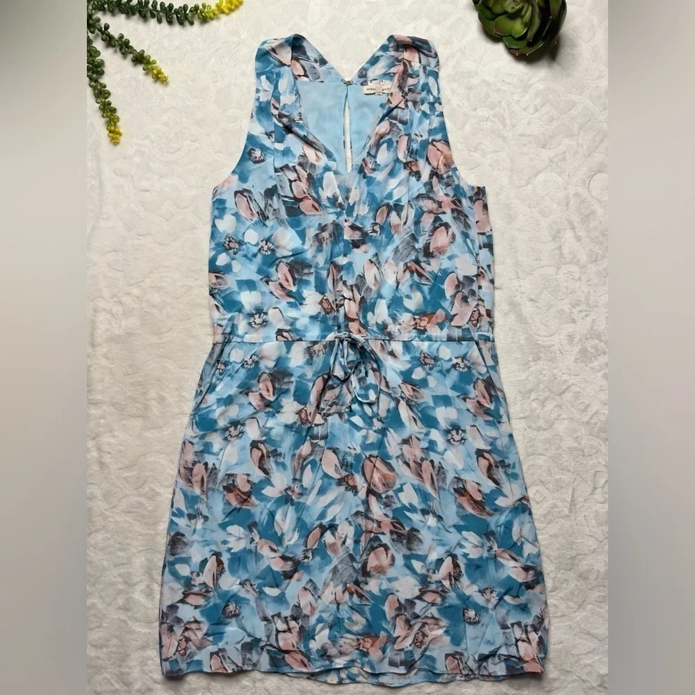Rebecca Taylor Aloha Poolside Print Sleeveless Silk Multicolor Mini Dress 2